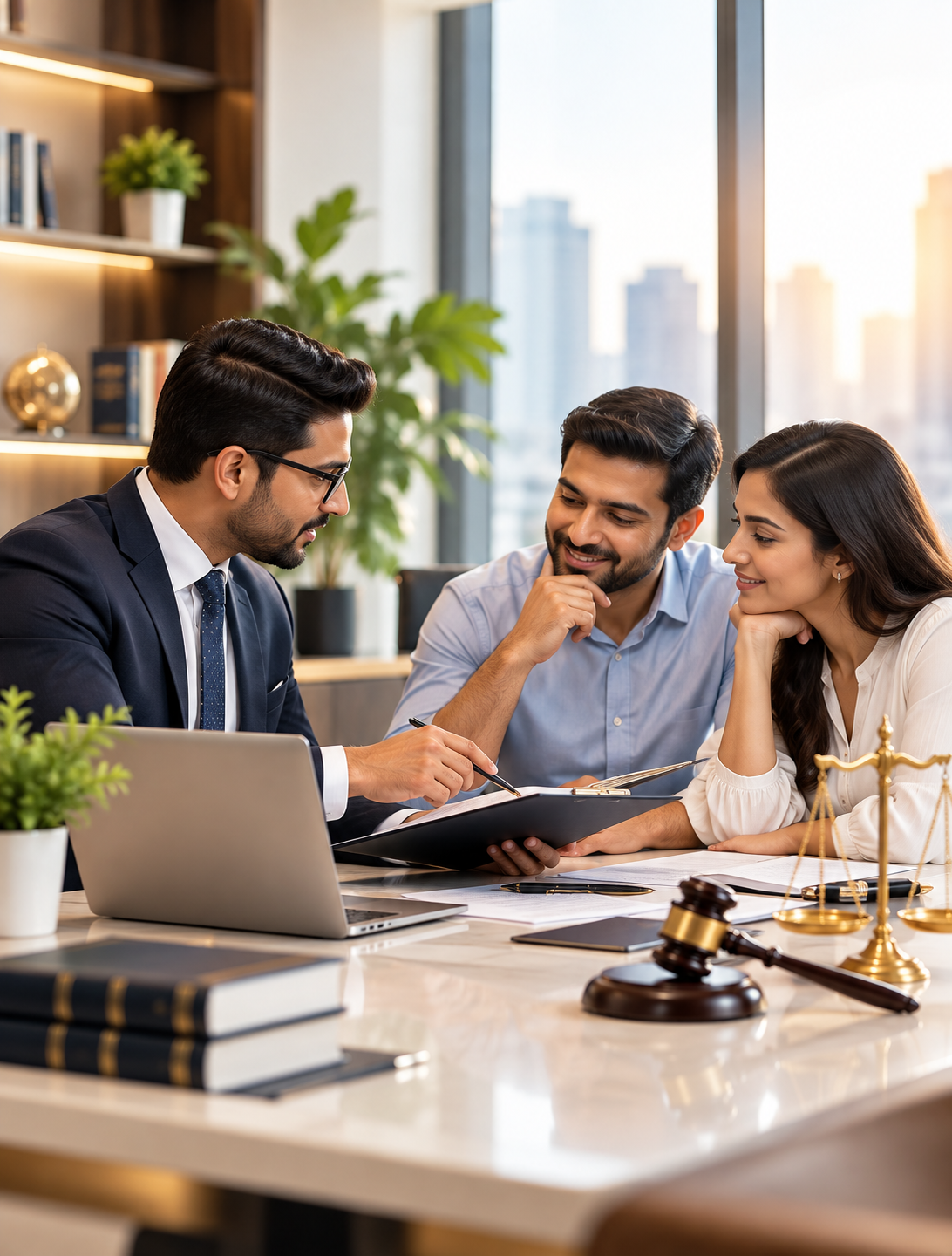 Settlement Panel legal team discussing a client case